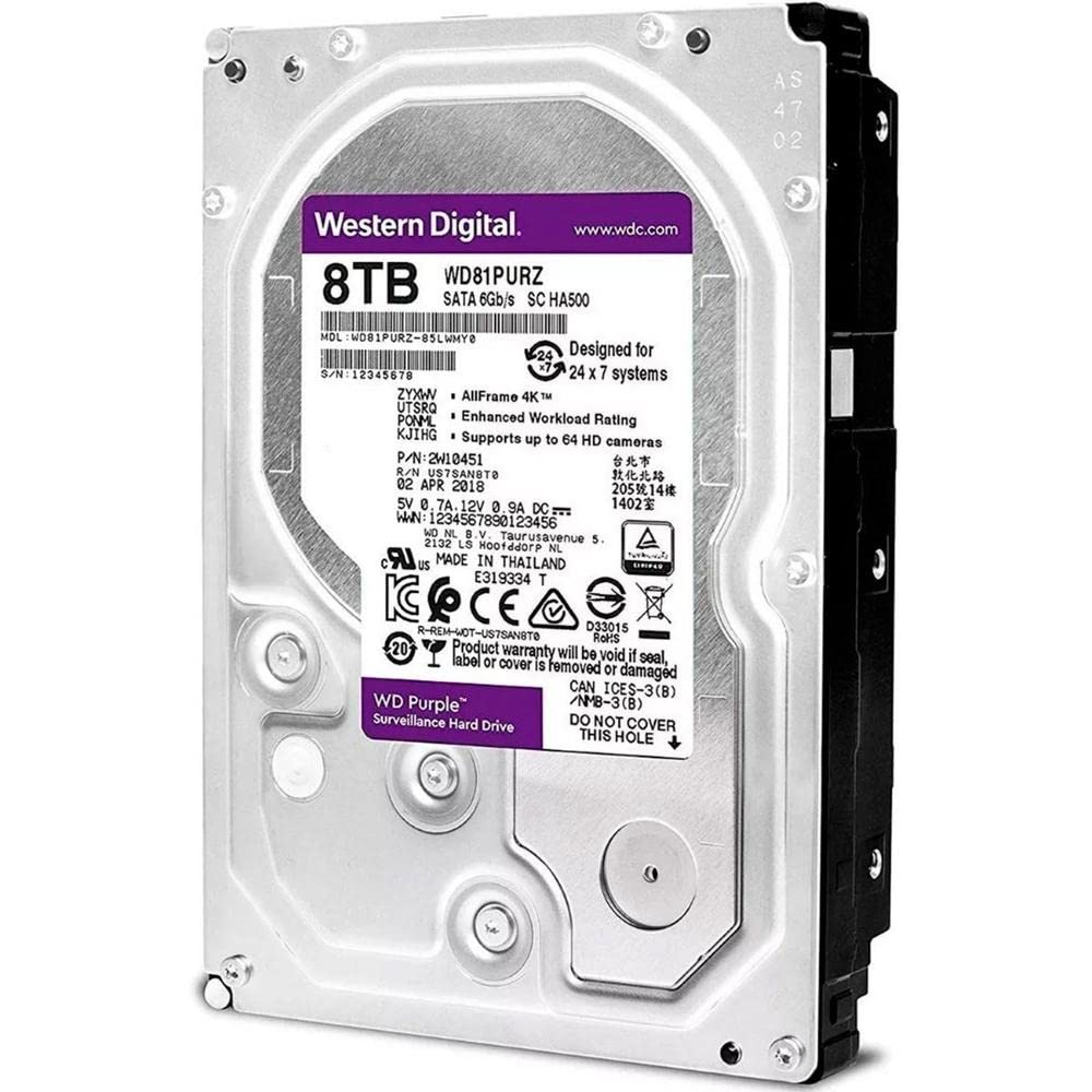 Amazon.com: Western Digital 8TB WD Purple Surveillance Internal
