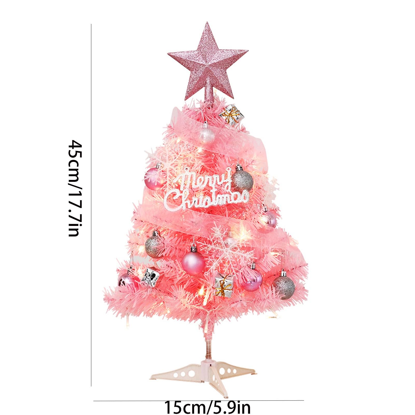 Amazon.co.jp: ピンクのクリスマスツリー 2フィート 小型 卓上 人工