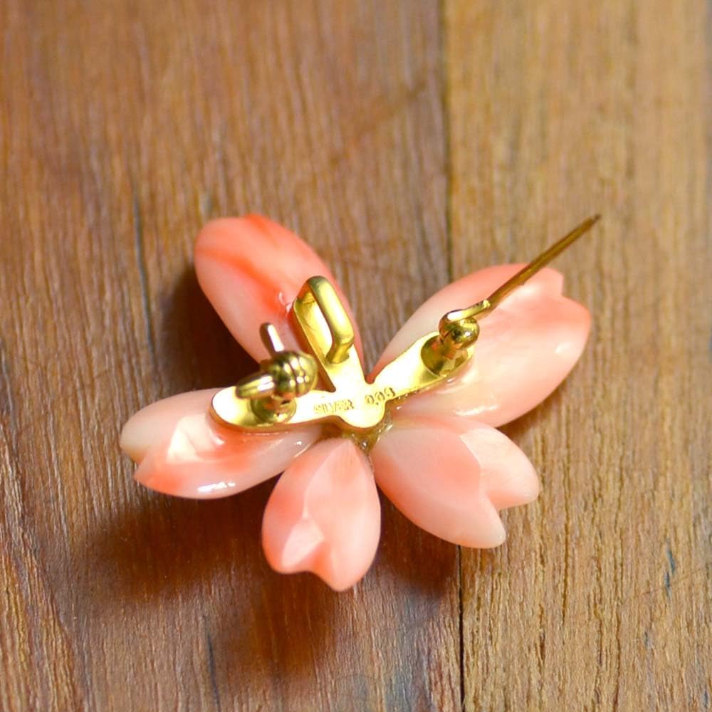 Amazon | [大倉珊瑚店] 深海珊瑚 ブローチ ピンク サンゴ さんご