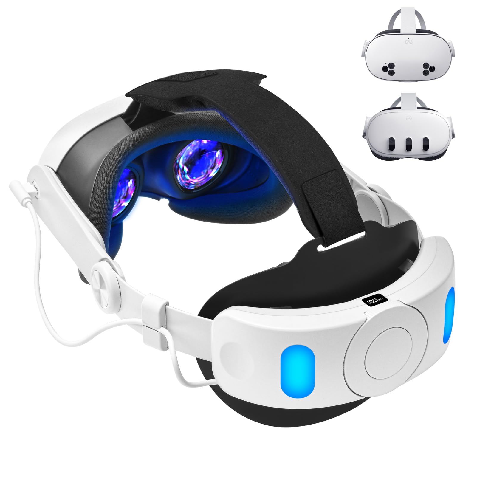 Amazon.com: Battery Head Strap for Meta Quest 3/Quest 3S,Built-in