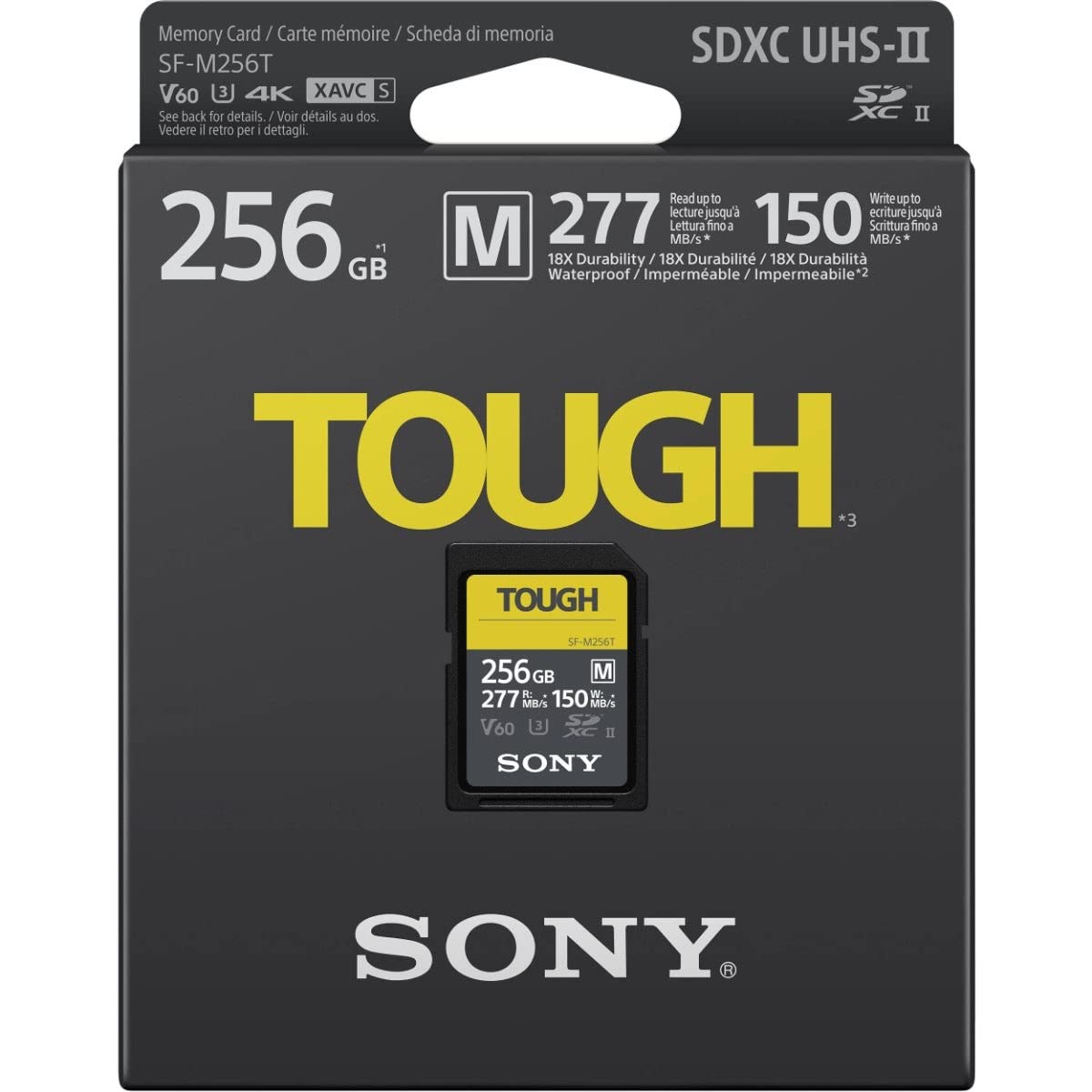 Amazon.com: Sony TOUGH-M series SDXC UHS-II Card 256GB, V60, CL10