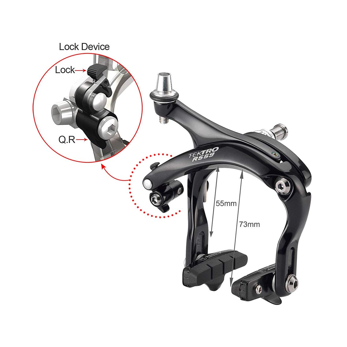 Amazon | TEKTRO(テクトロ) R559 キャリパーブレーキ リア/ブラック BR