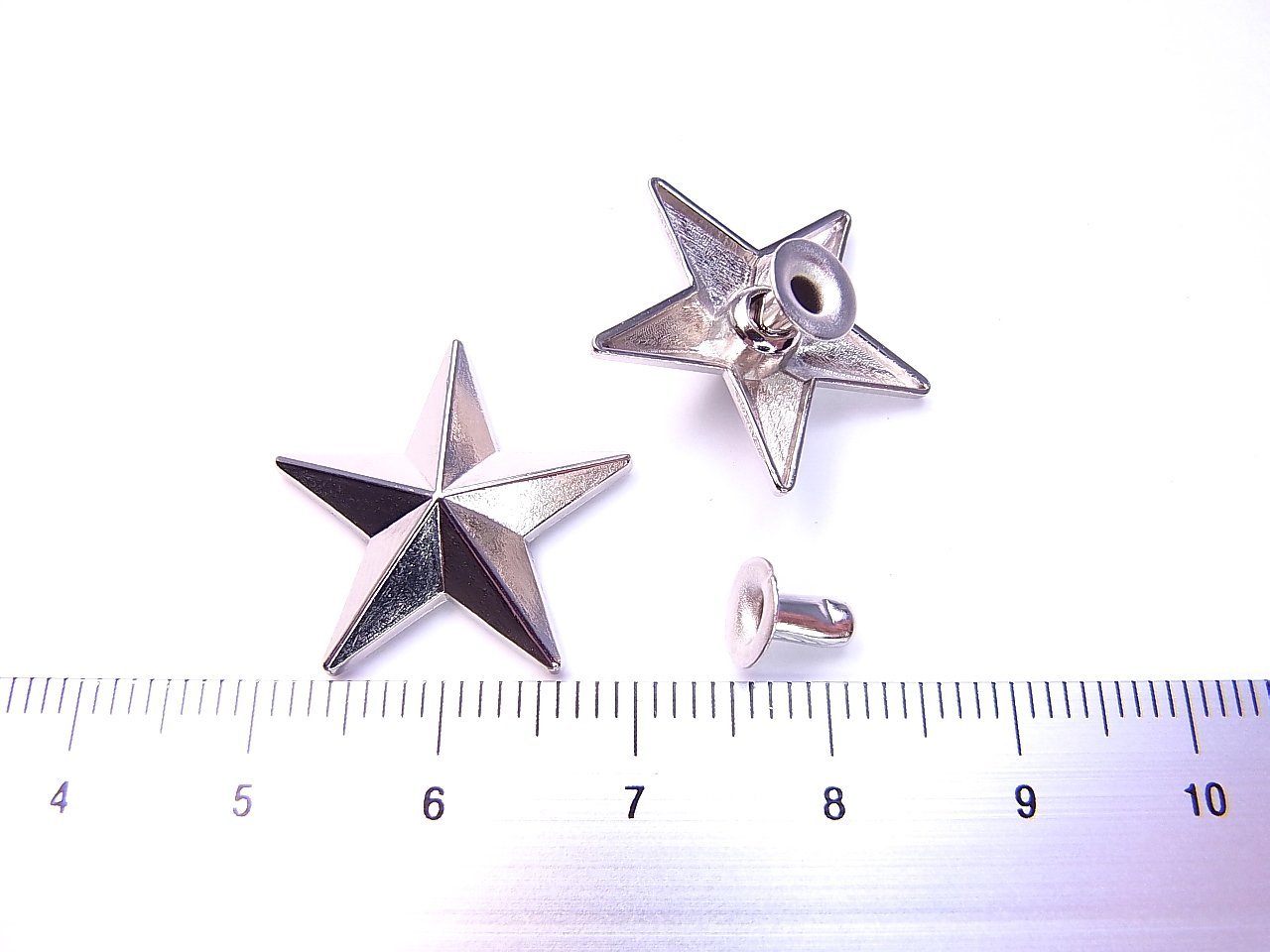 Amazon.co.jp: 【jewel】星型 スタッズ パーツ 20mm シルバー 銀