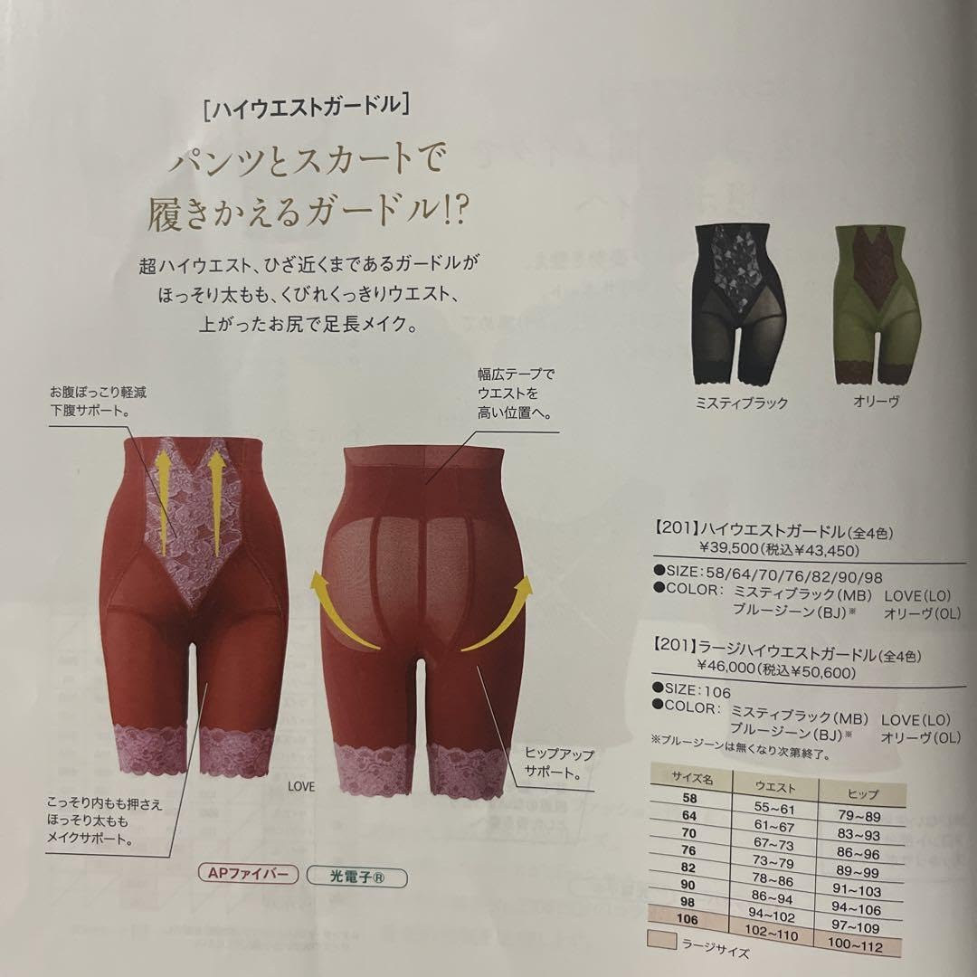 LALA Grant ララ グラントイーワンズハイウエストガードル70光電子繊維