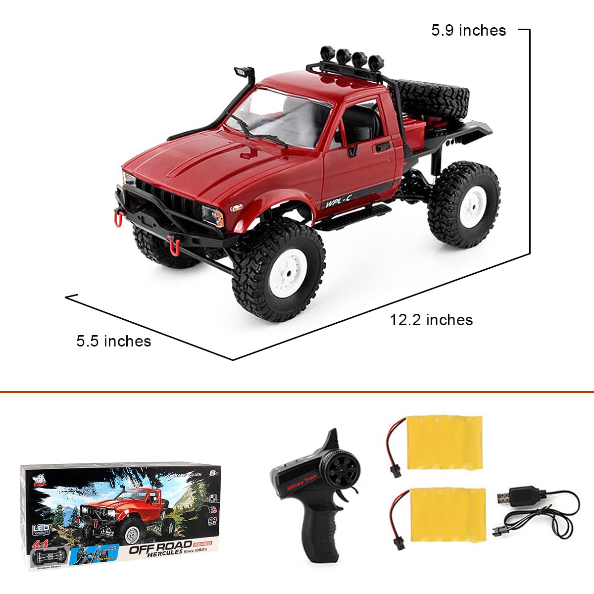 Amazon.co.jp: Losbenco RCクローラー 1/16スケール RCロック