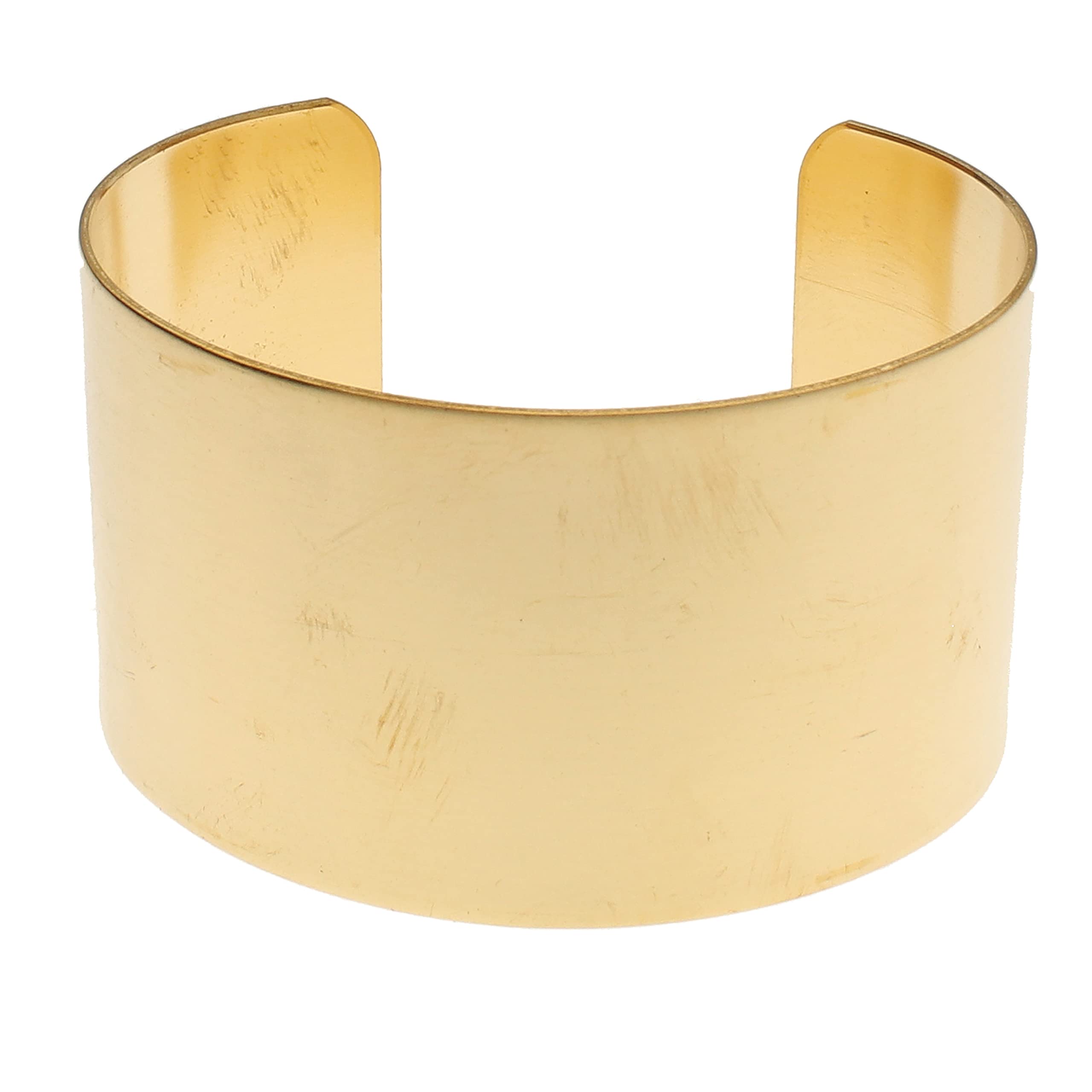 The Beadsmith Bracelet Cuff – Made of Raw Brass – Adjustable, Open