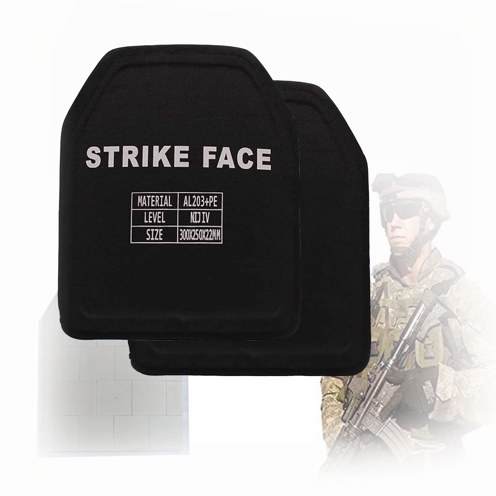 Amazon.co.jp: 2枚グレード6の防弾インサート、チェストプロテクター