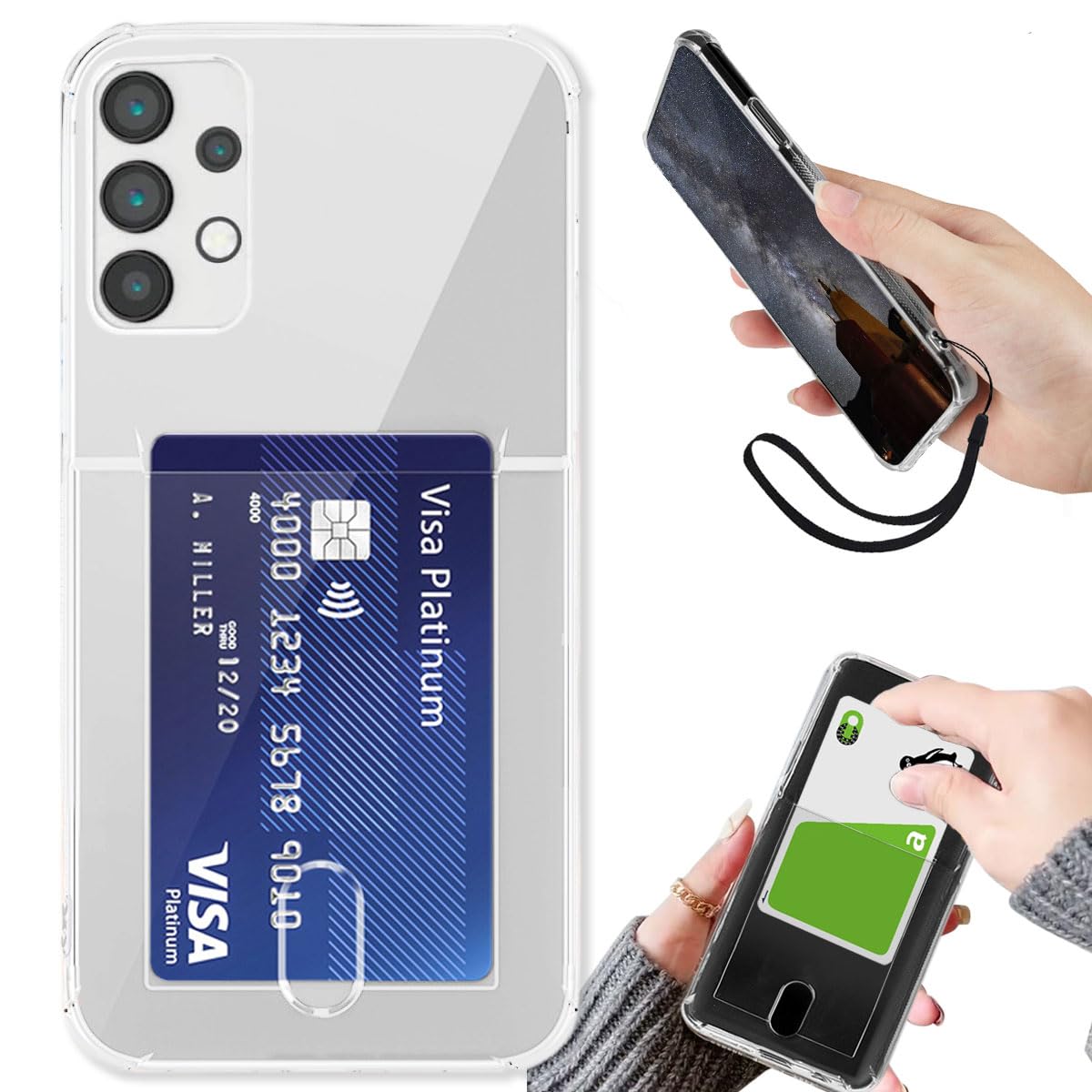 Amazon.co.jp: 【ストラップ同梱】 適用 Galaxy A32 5G SCG08 クリア