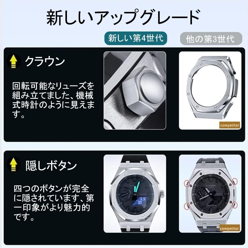 Amazon.co.jp: SEURE GA2100 第四世代 時計 ベゼル バンド 腕時計交換