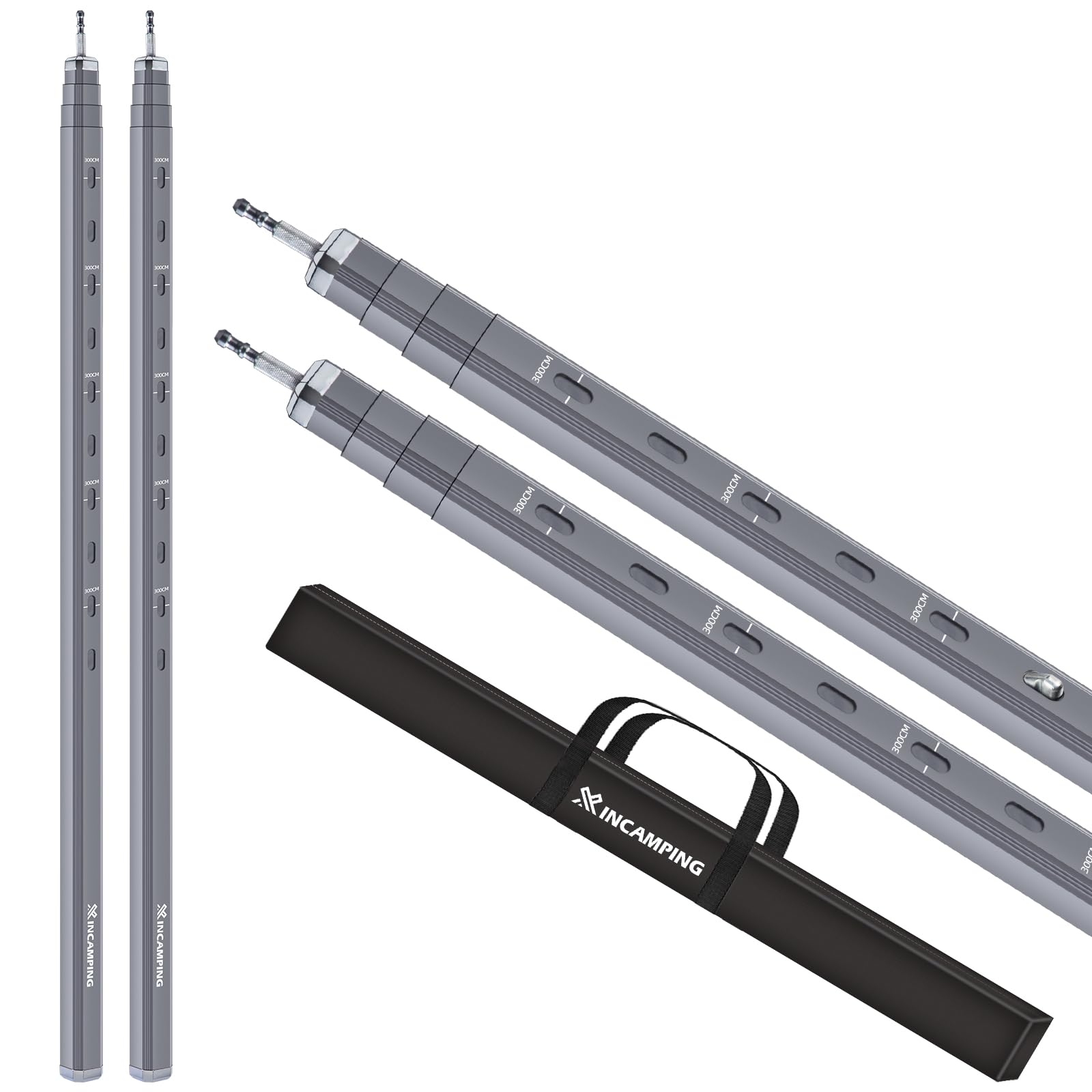 Amazon.co.jp: タープポール Xincamping 伸縮式 アルミ合金 テント