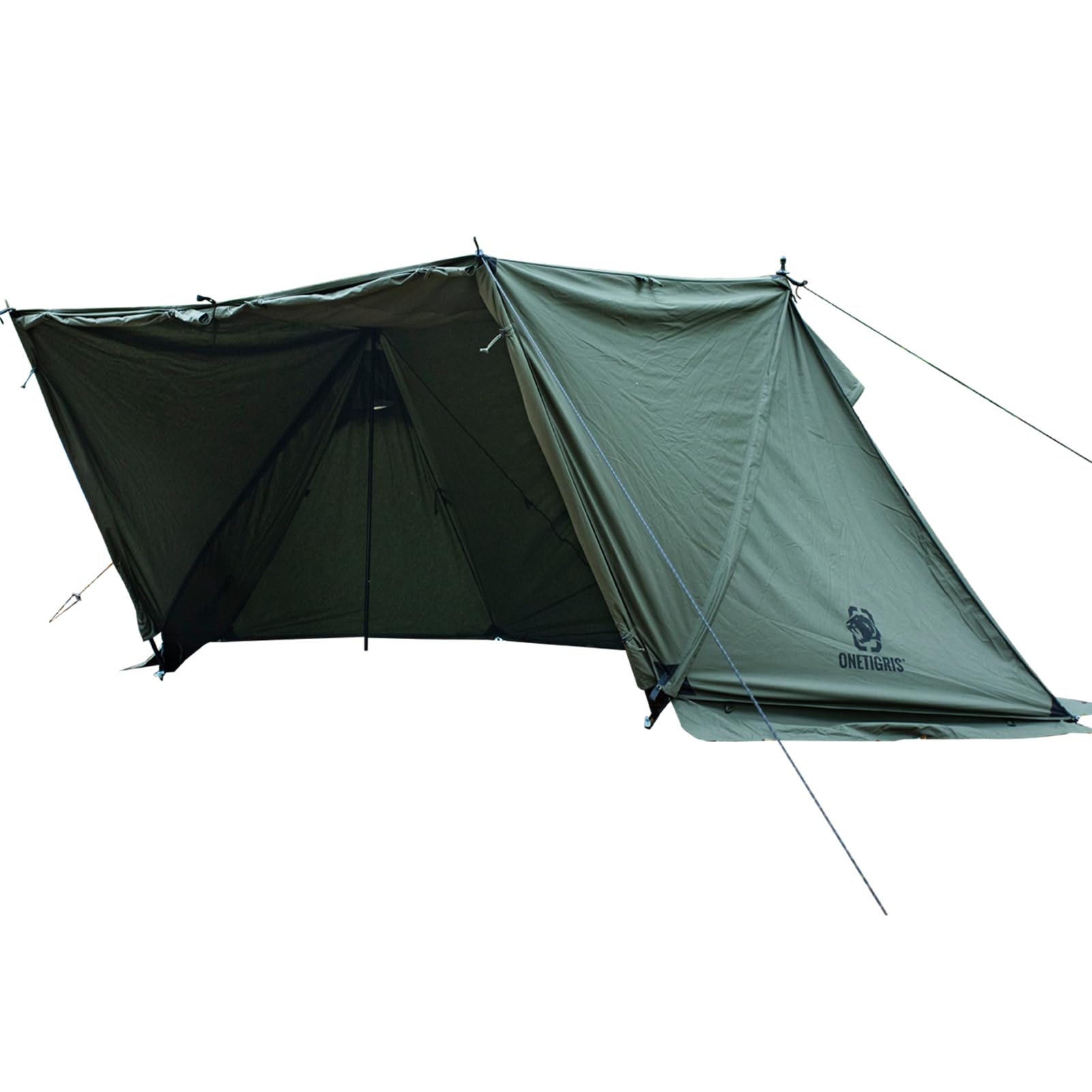 Amazon | OneTigris ROC SHIELD パップテント TC軍幕 2人用 変形自在な