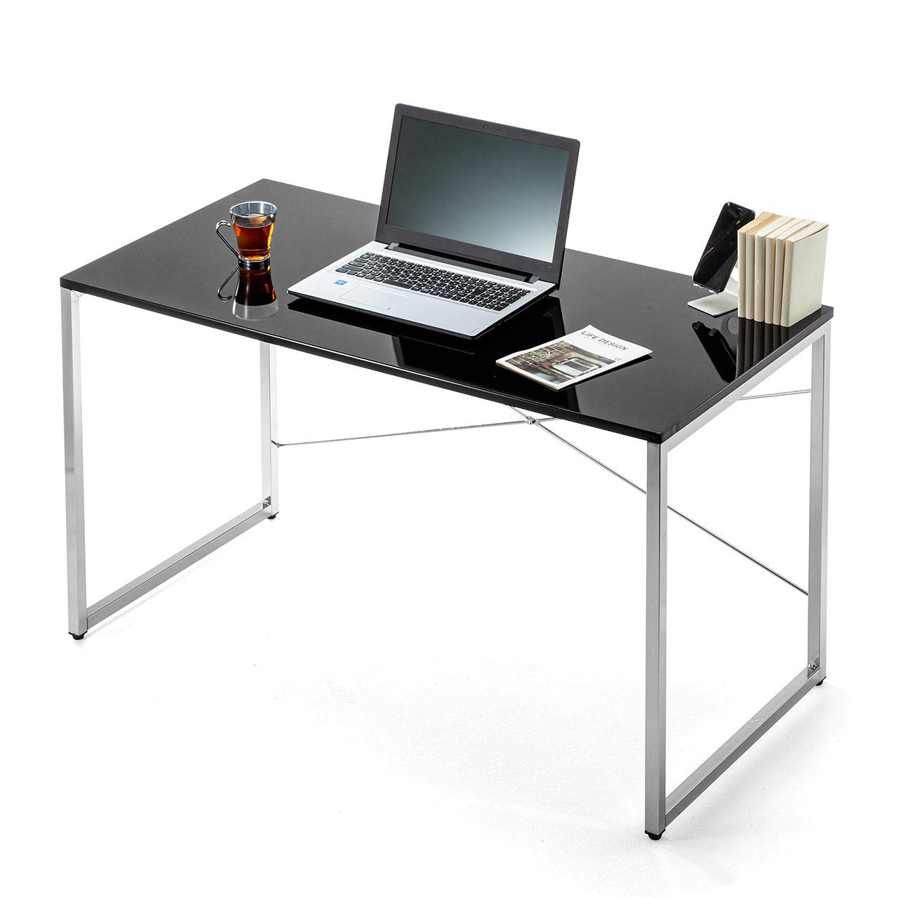 Amazon | サンワダイレクト パソコンデスク W120×D60cm 高級感のある艶