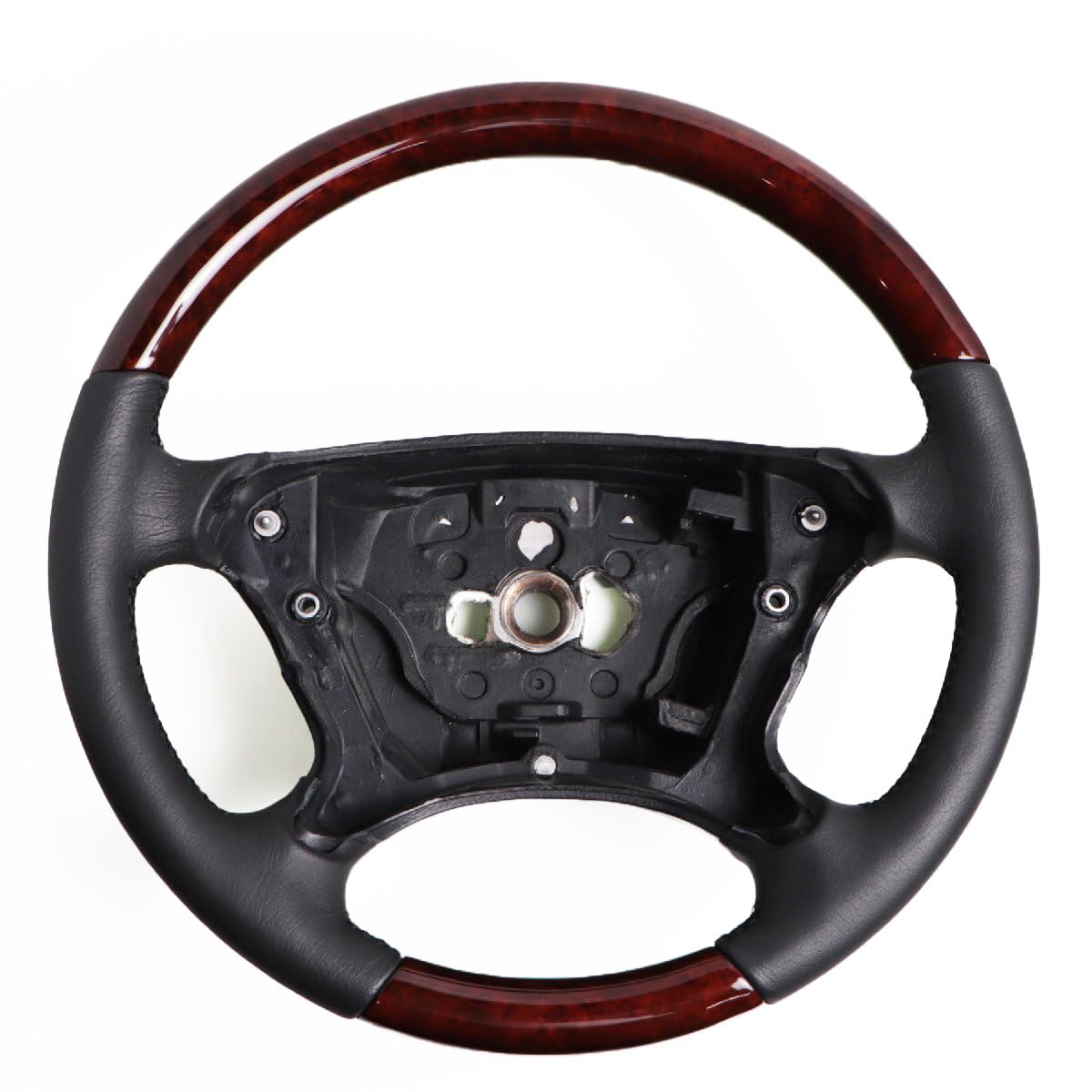 メルセデスベンツW107W126 ウォールナット&レザーコンビ ステアリング