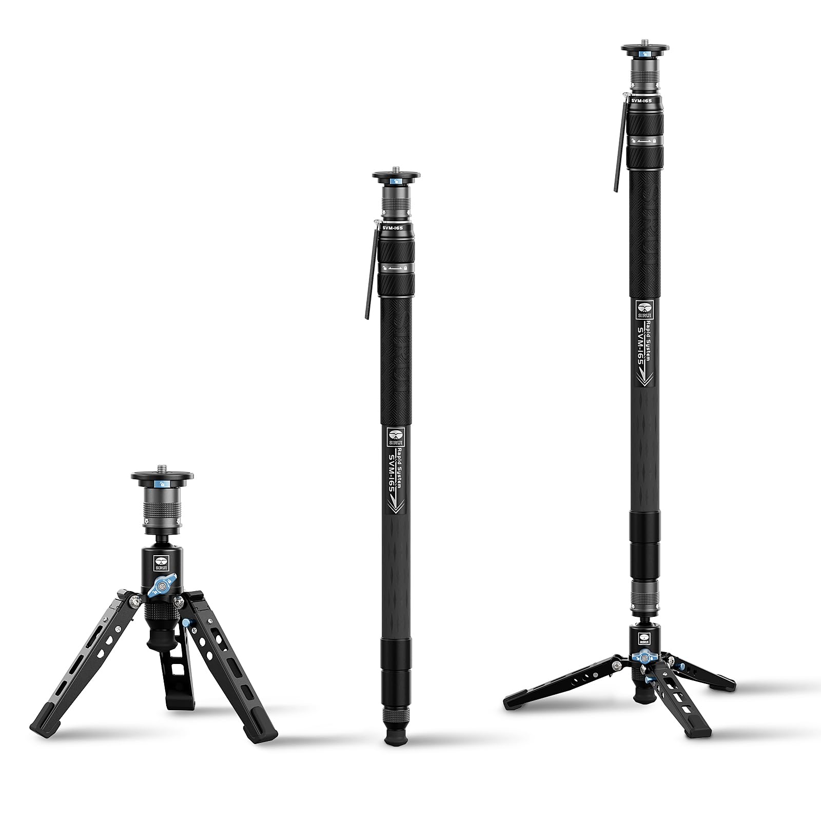 Amazon.com : SIRUI SVM-165 Rapid Monopod for Cameras, 65” Carbon