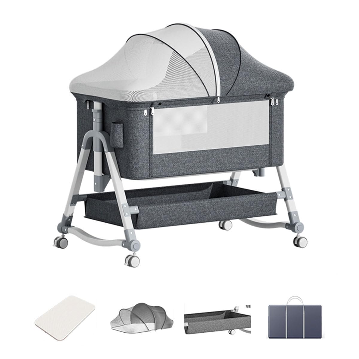 Amazon.co.jp: ZOOBLY ベビーベッド 折りたたみ 添い寝ベッド ミニ 5