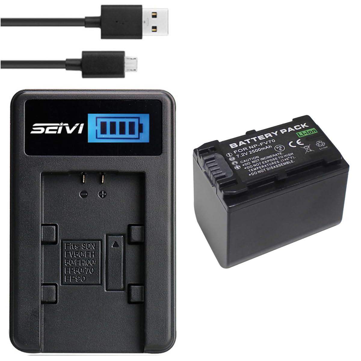 Amazon.com: BnvxR Battery Pack + Charger for Sony FDR-AX40, FDR