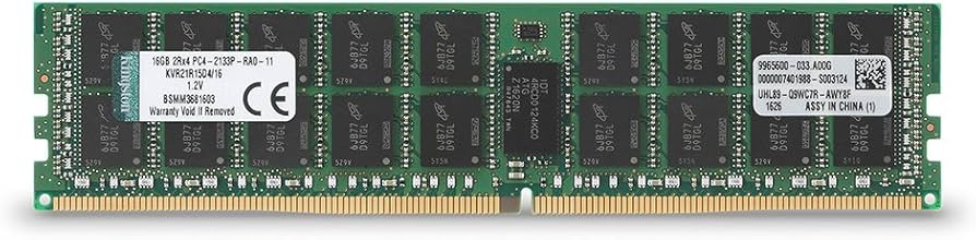 Kingston ValueRAM 16GB RAM 2133MHz DDR4 ECC Reg CL15 DIMM DR x 4