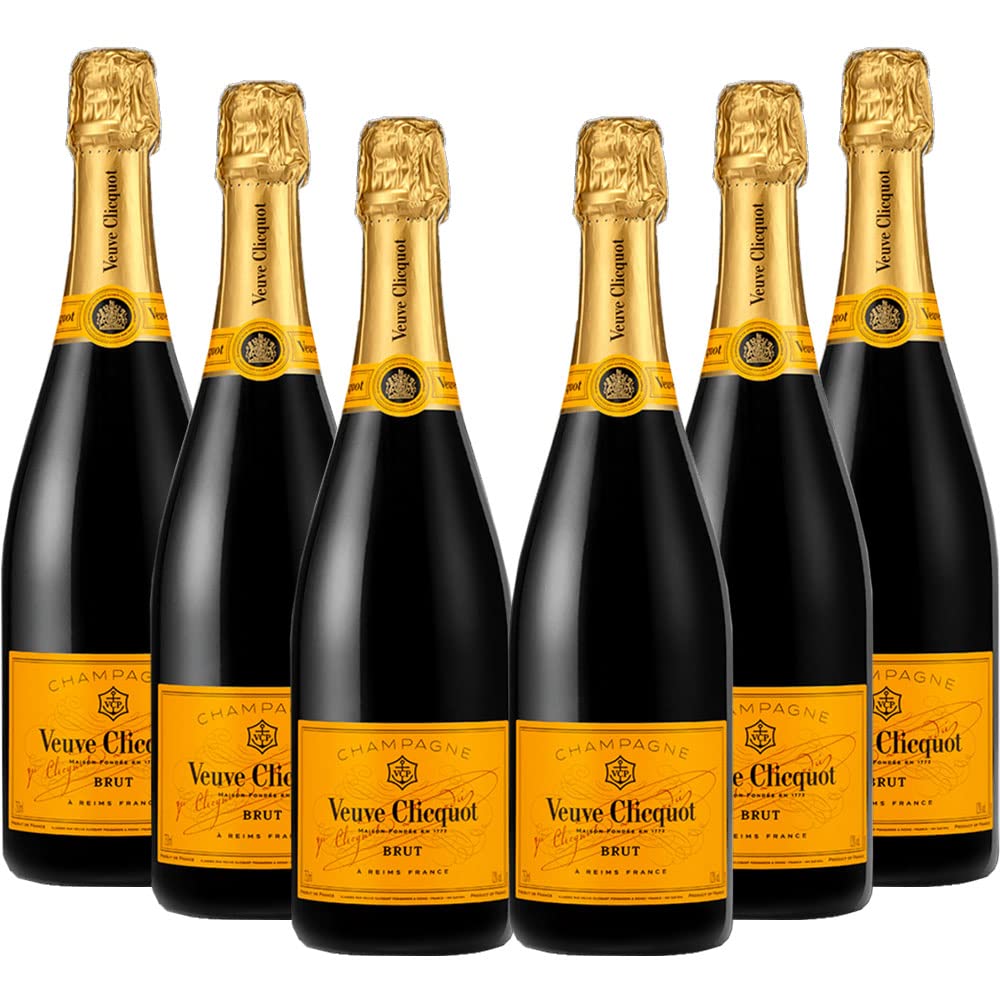 Amazon.co.jp: ヴーヴ・クリコ イエローラベル ブリュット 750ml 6本