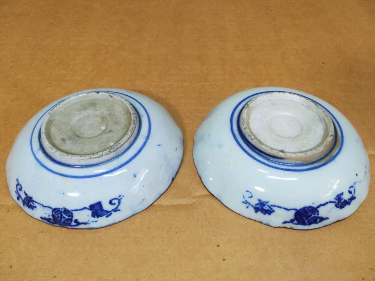 古伊万里 大皿 色絵三方松鶴図大皿 太明成化年製 裏鳳凰と桐花図 古