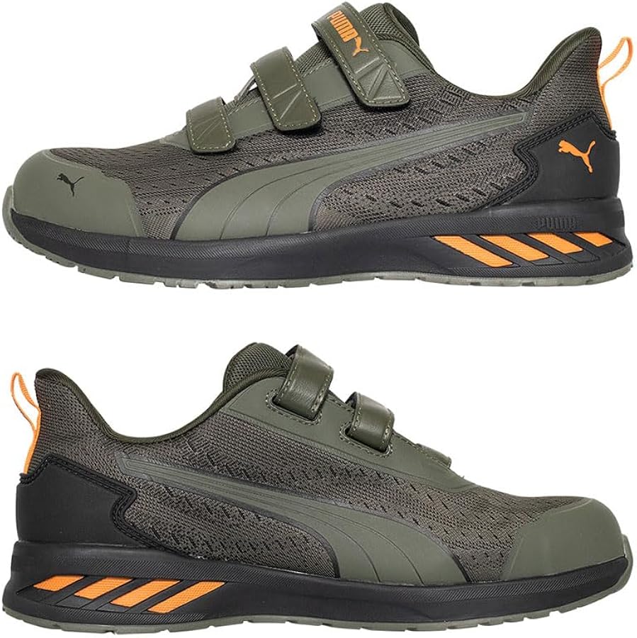 Amazon | [プーマ] 安全靴 グライド オリーブ 27.0cm H&L 面ファスナー