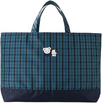 完売品 ファミリア トートバッグ 緑チェック 美品 トートバッグ