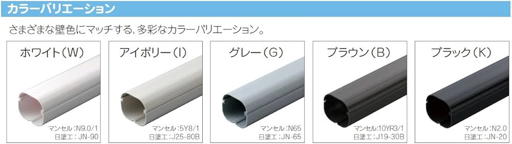 Amazon.co.jp: 因幡電工 エアコン配管化粧カバー SD-77 アイボリー