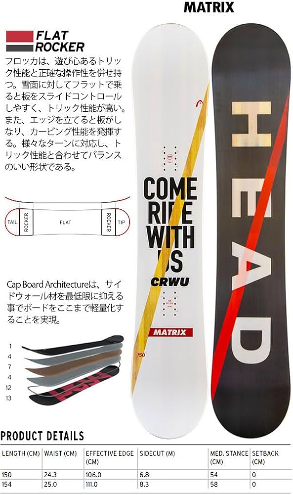 Amazon | HEAD(ヘッド) 23-24 メンズ スノーボード 3点セット 板