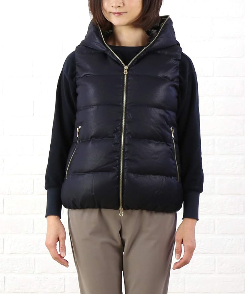 Amazon | [デュベティカ] ウール混ダブルジップフード付ダウンベスト