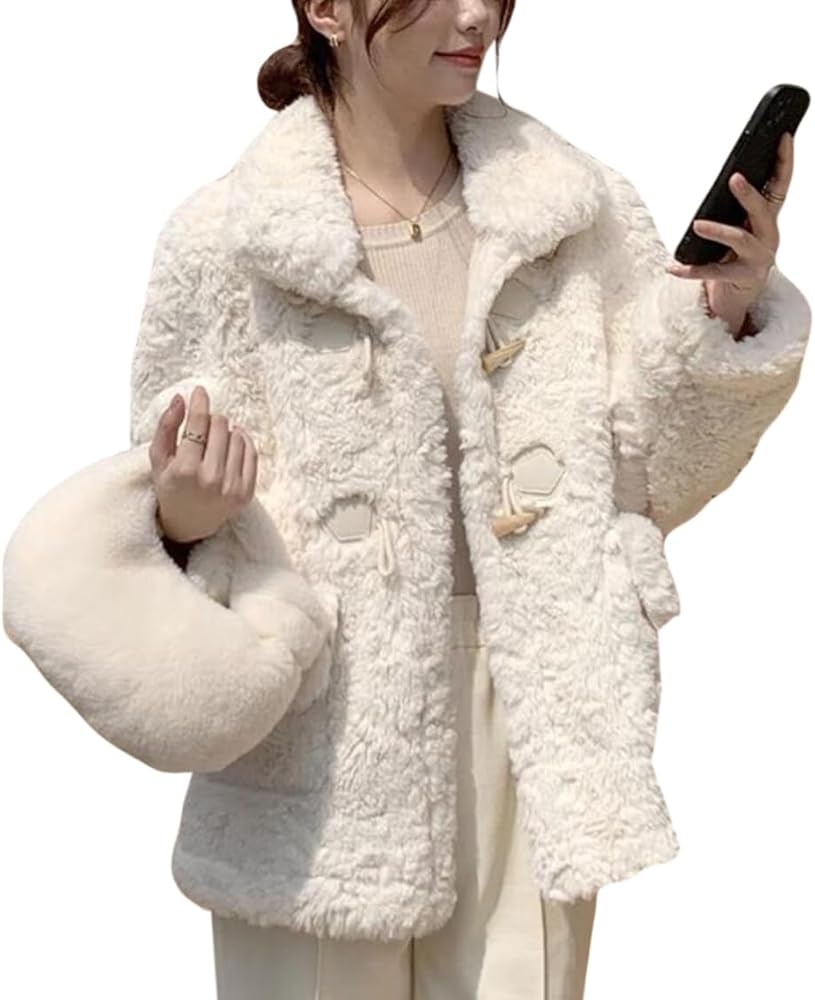 Amazon | [REHOODN] ボアジャケット ボアブルゾン レディース ボア