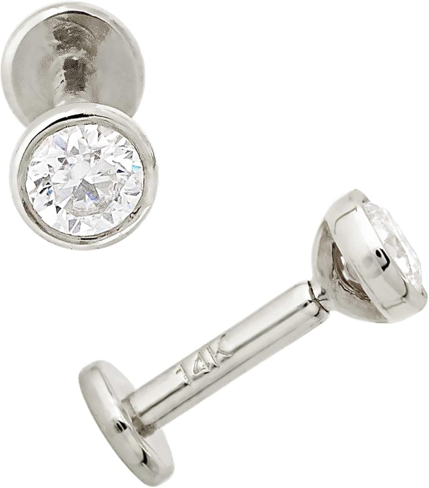 Amazon | ジュエリー アバランチ 16G 14K ホワイトゴールド ベゼル