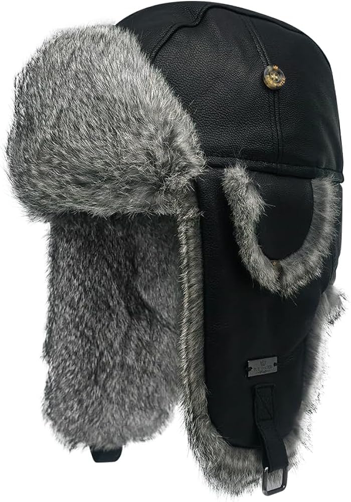 Amazon.com: Fur Winter Trapper Hat - Sheepskin Russian Trooper