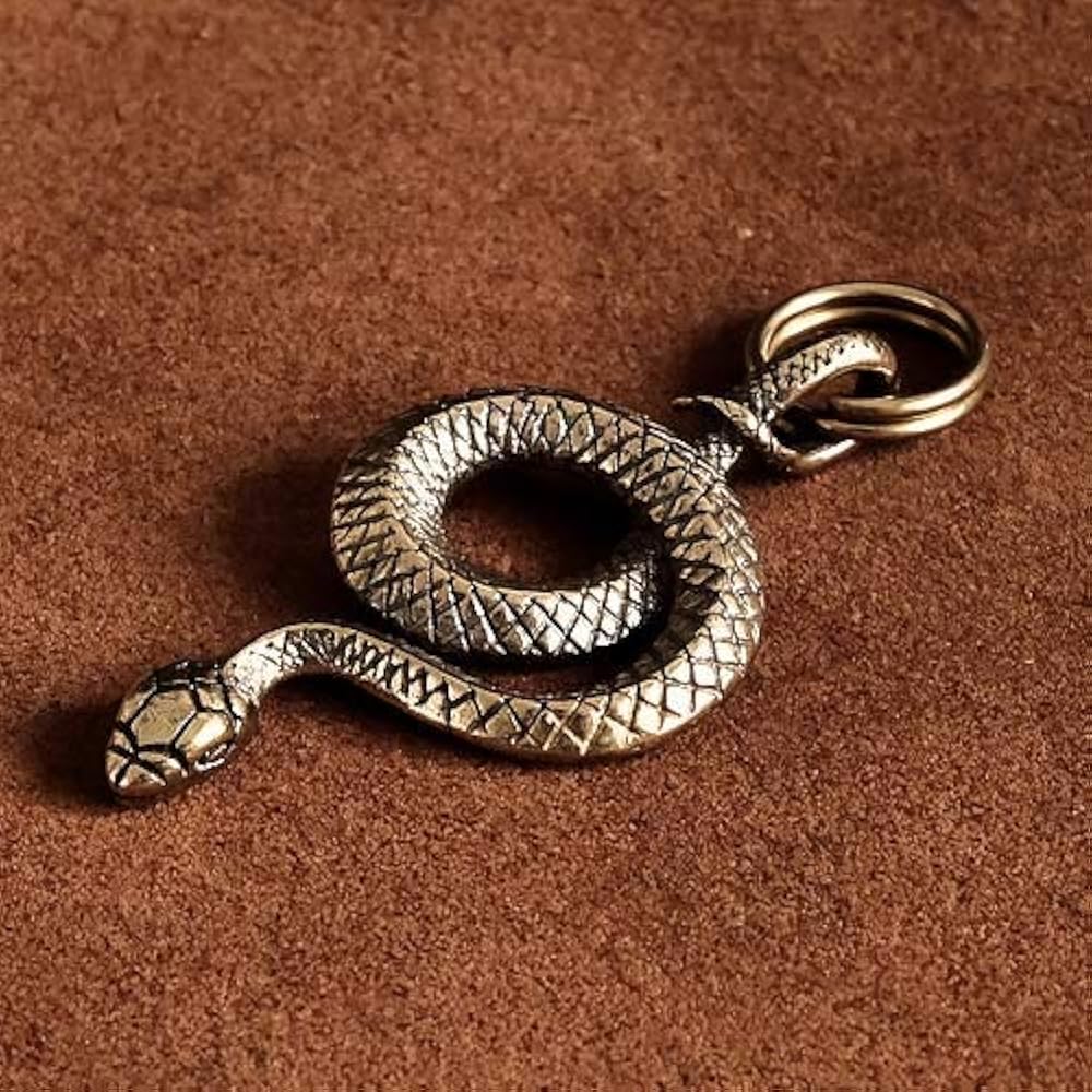 Amazon.co.jp: [BRASS STORE] ダブルリング付き 真鍮製 キーホルダー