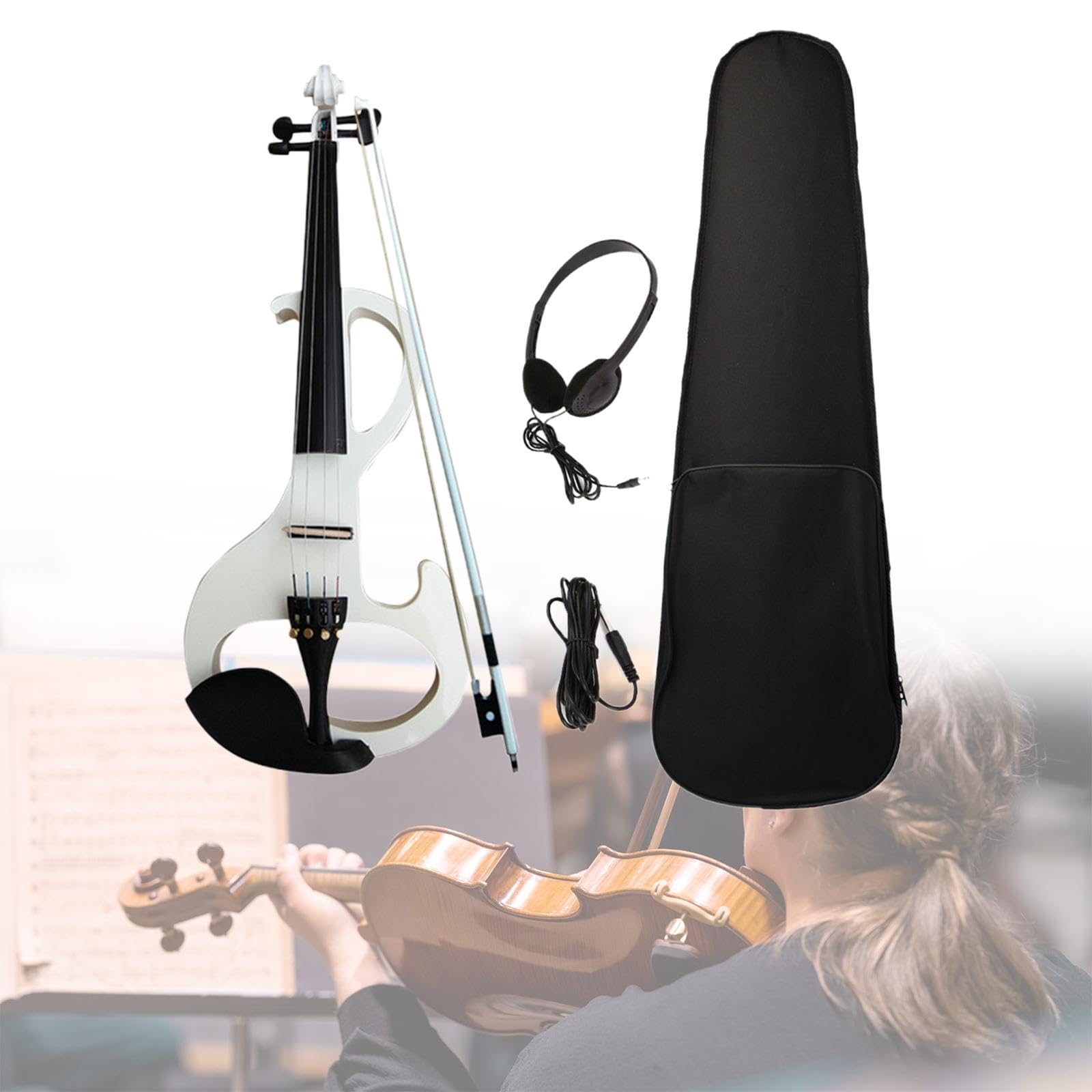 Amazon | Freneci エレキヴァイオリン 無垢材 サイレント バイオリン