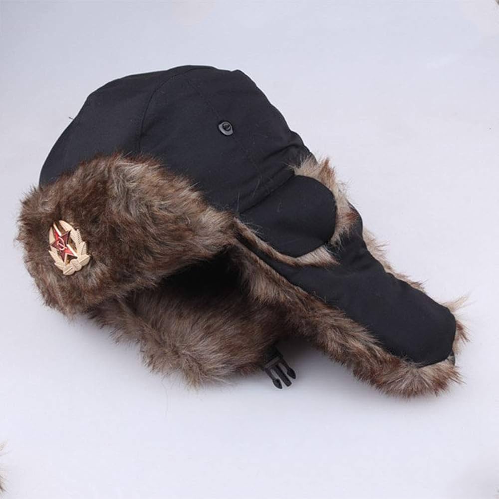 Amazon.co.jp: ロシアのウシャンカ帽子、ウシャンカ飛行士爆撃機帽子