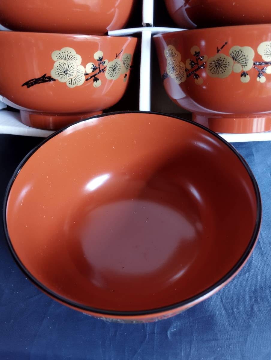 Amazon.co.jp: 器椀 汁椀 10客揃い 会津塗！ 味噌汁 お朱塗り 和食器