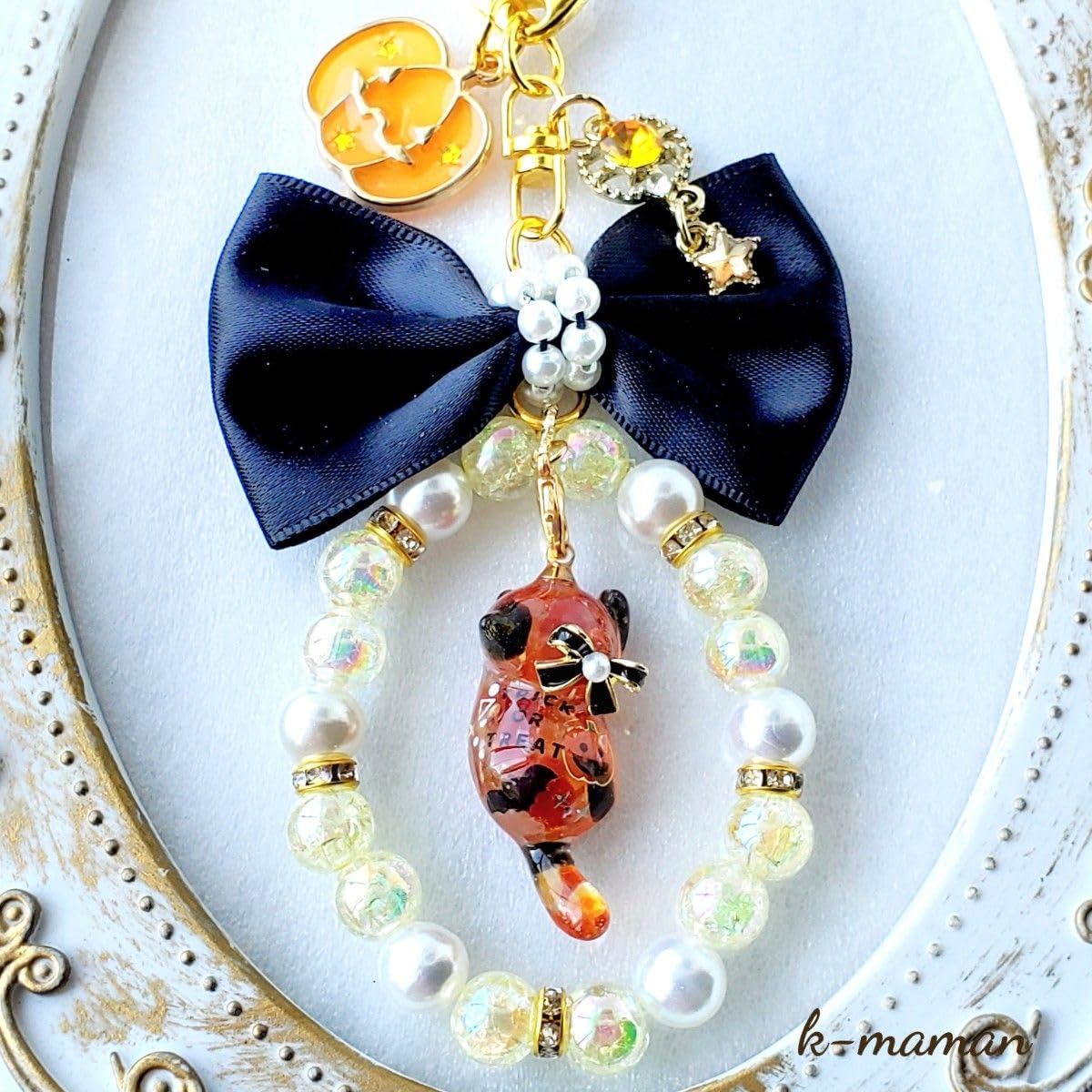 ゼロ様】1548.天然石 琉球ガラス 星 ジャンピング猫 レジン