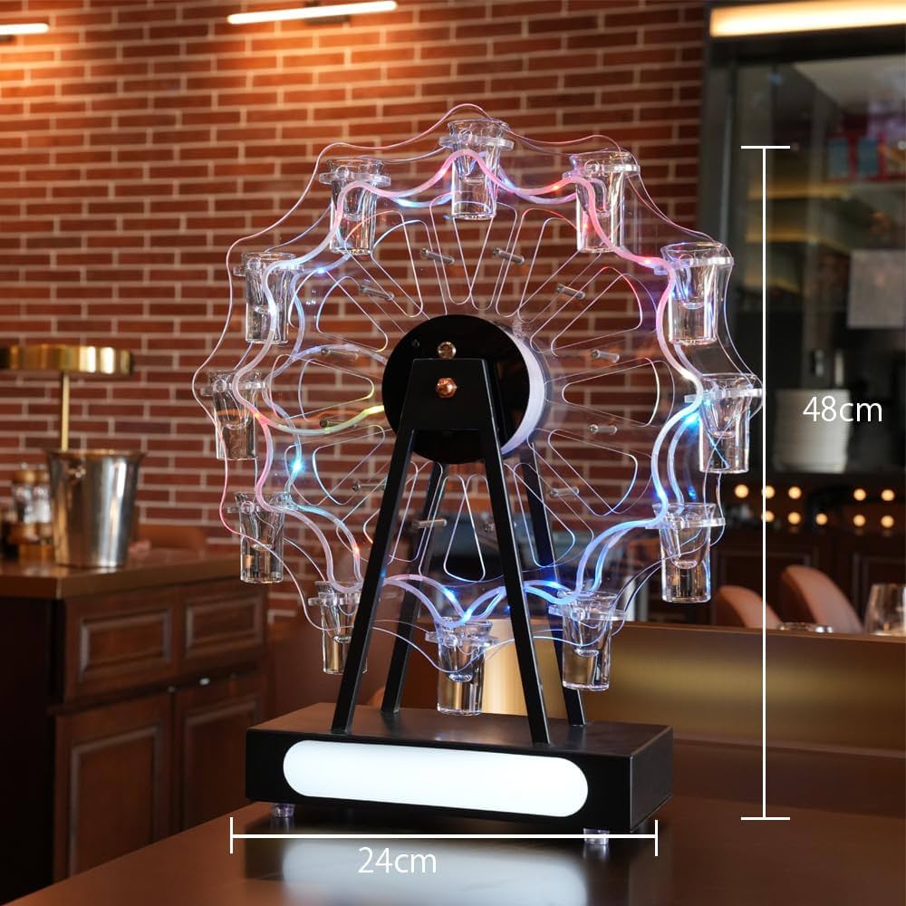 Amazon | FSJKZXテキーラ観覧車 12個の25mlショットグラス付き観覧車型