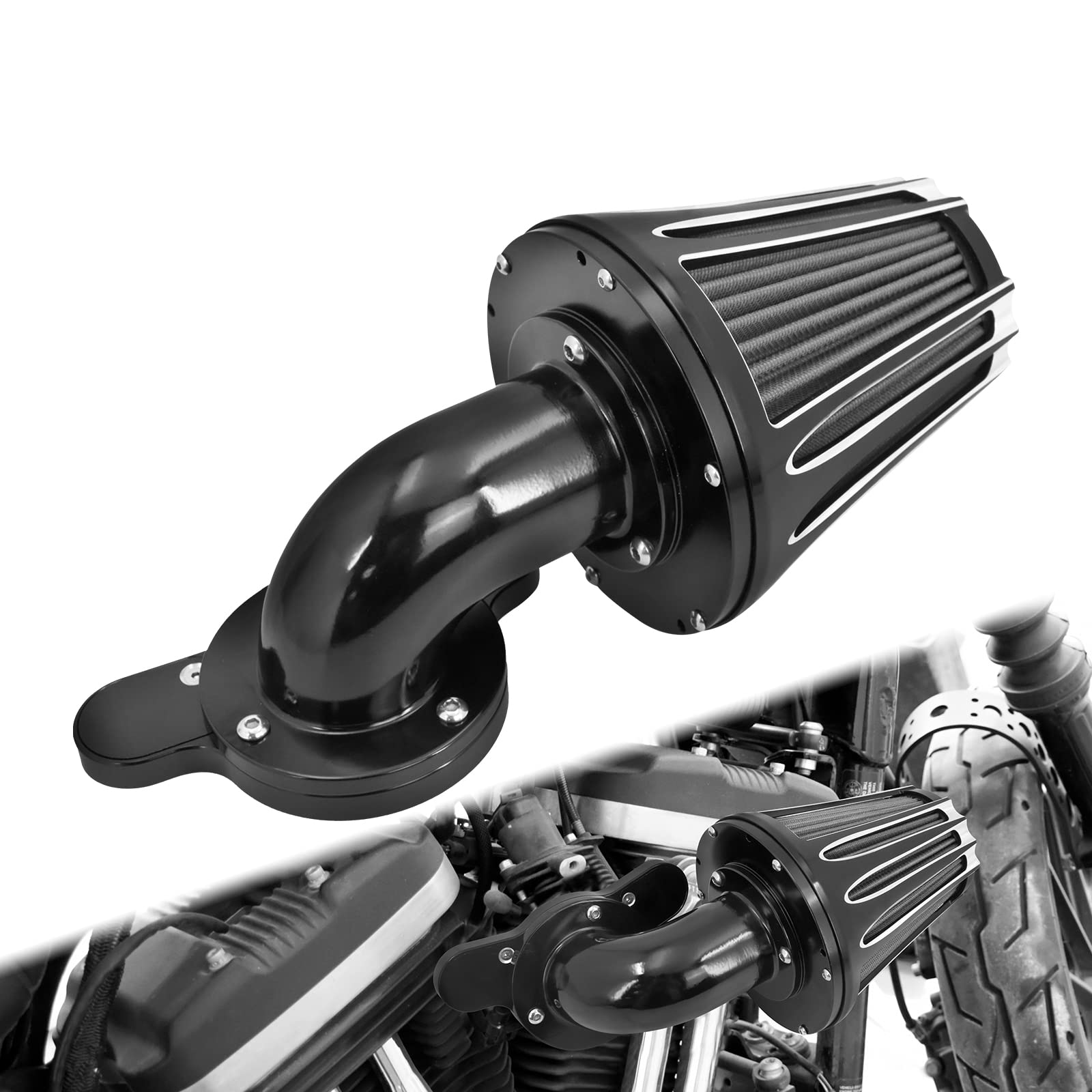 Amazon | HCmotorku バイク エアクリーナー エアフィルター インテーク