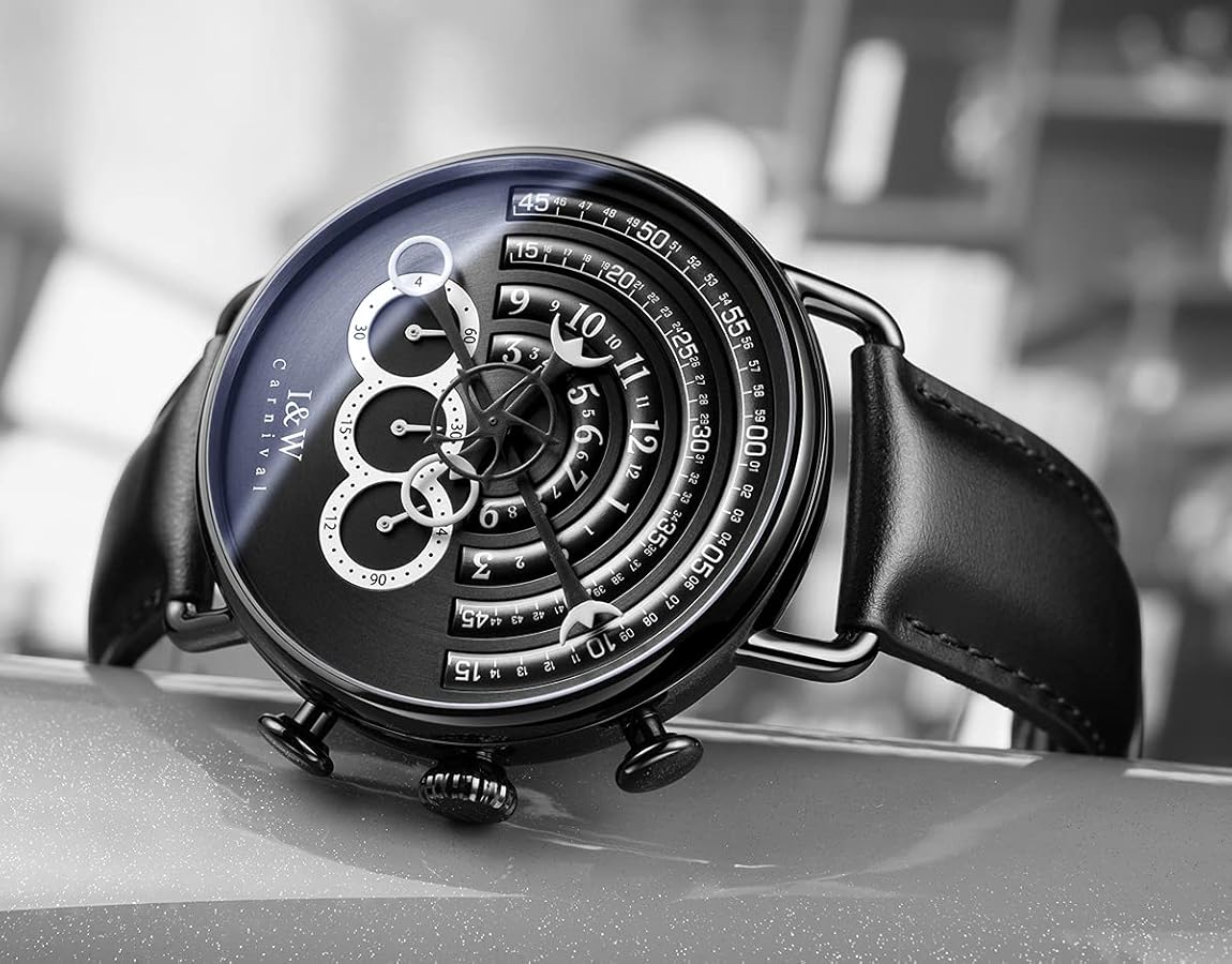 売り切り激安)Karl Kaniメンズ時計 黒アバランチ好きに