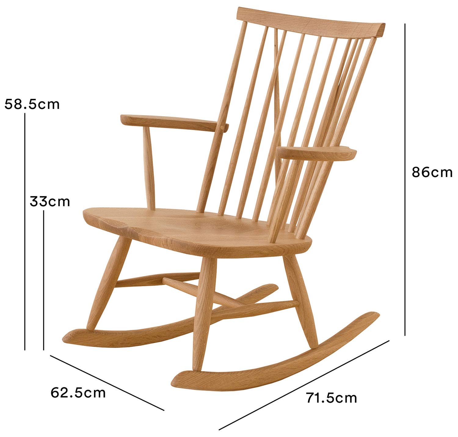 Amazon｜飛騨産業 ロッキングチェア ニューマッキンレイ 幅62.5×奥71.5