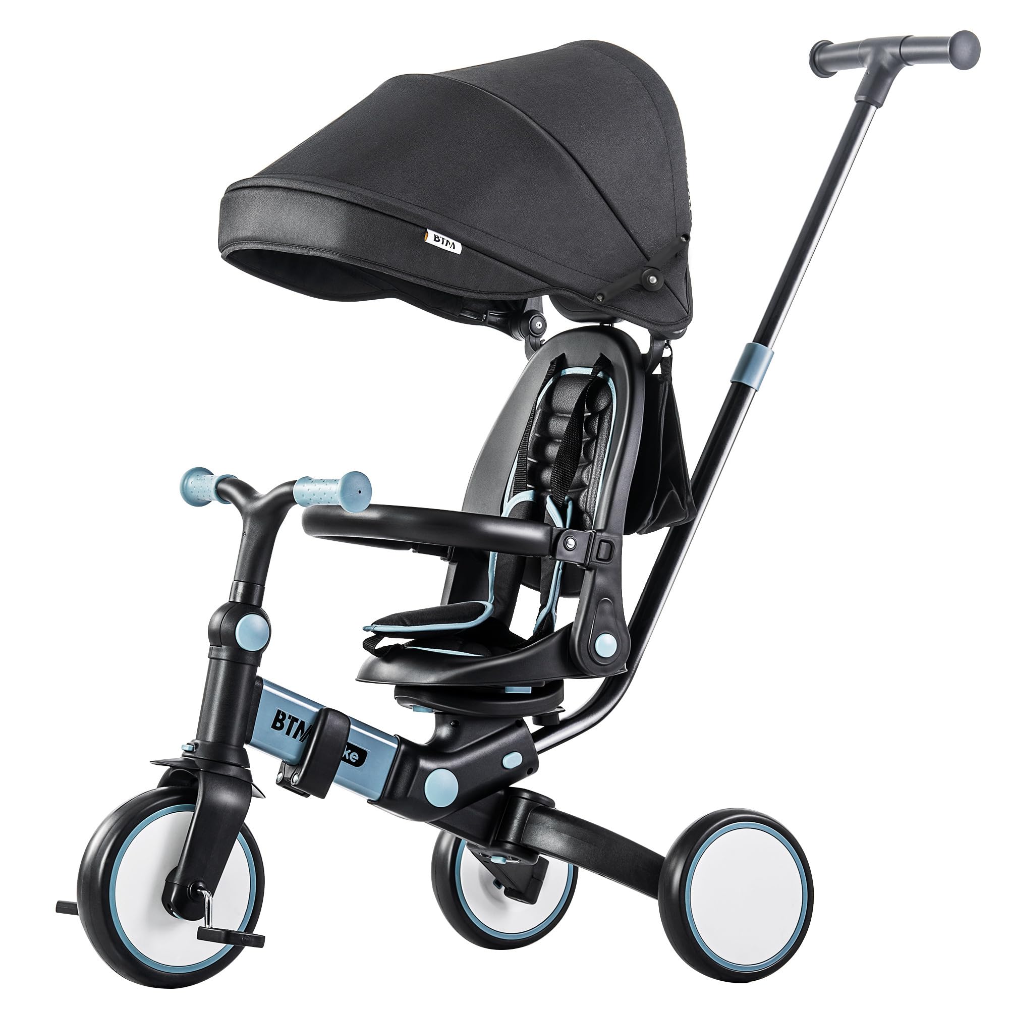 Amazon.co.jp: BTM 子供用三輪車 折りたたみカバー 手押し棒付き 7in1