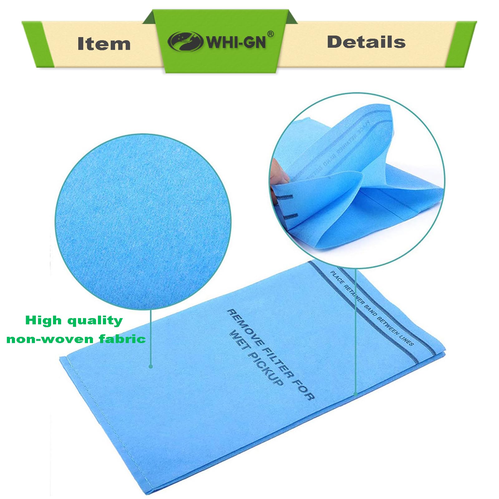 12 Pack Wet Dry Vac Filter Bags Replacement for Stinger MultiFit