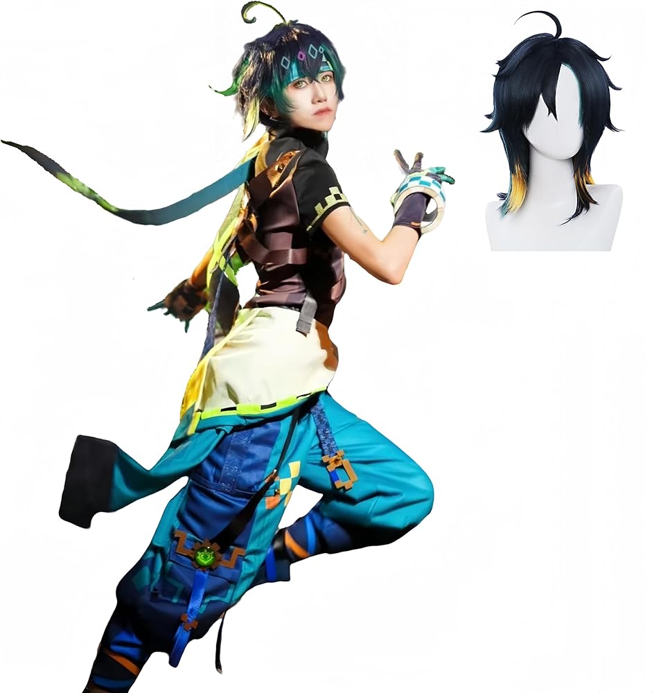 Amazon.co.jp: [BASETAKE] 原神 キィニチ コスプレ 衣装 ウィッグ付き