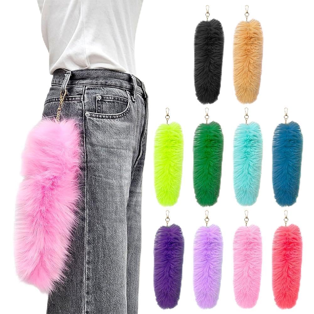 Amazon.co.jp: 並行輸入品 ピンクもふもふしっぽ キーホルダー ファー