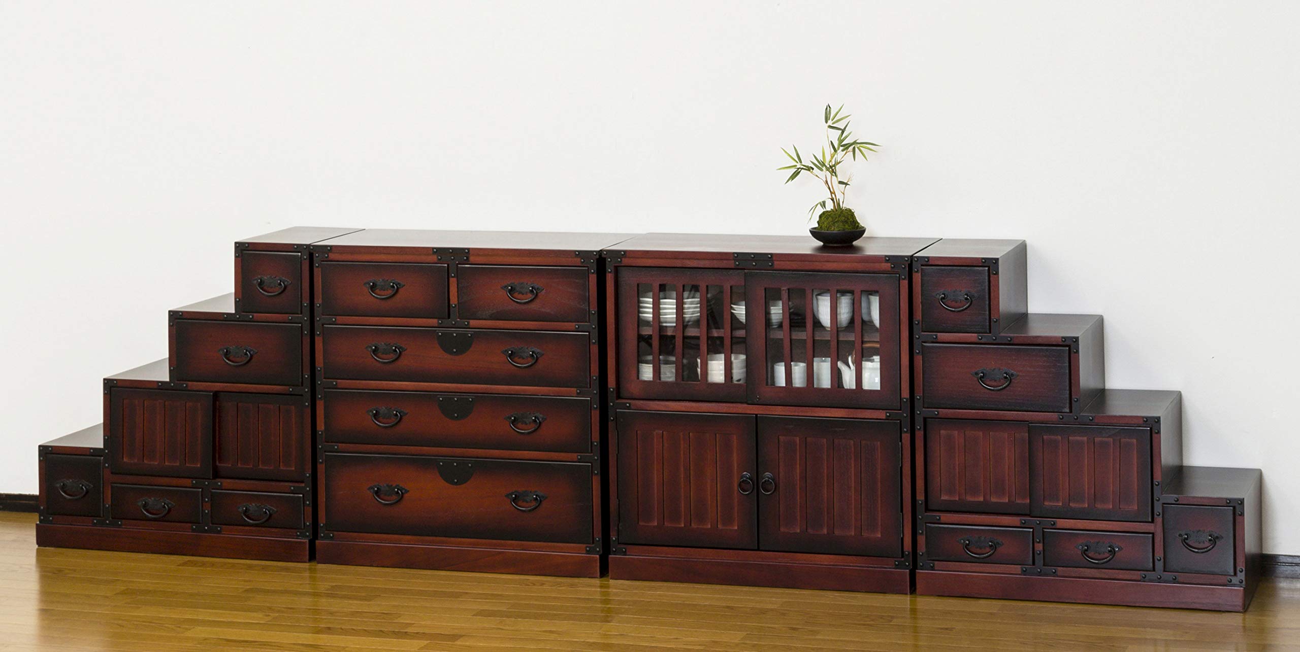 Amazon.co.jp: タンス 箪笥 チェスト 和ダンス 桐箪笥 階段 左下がり