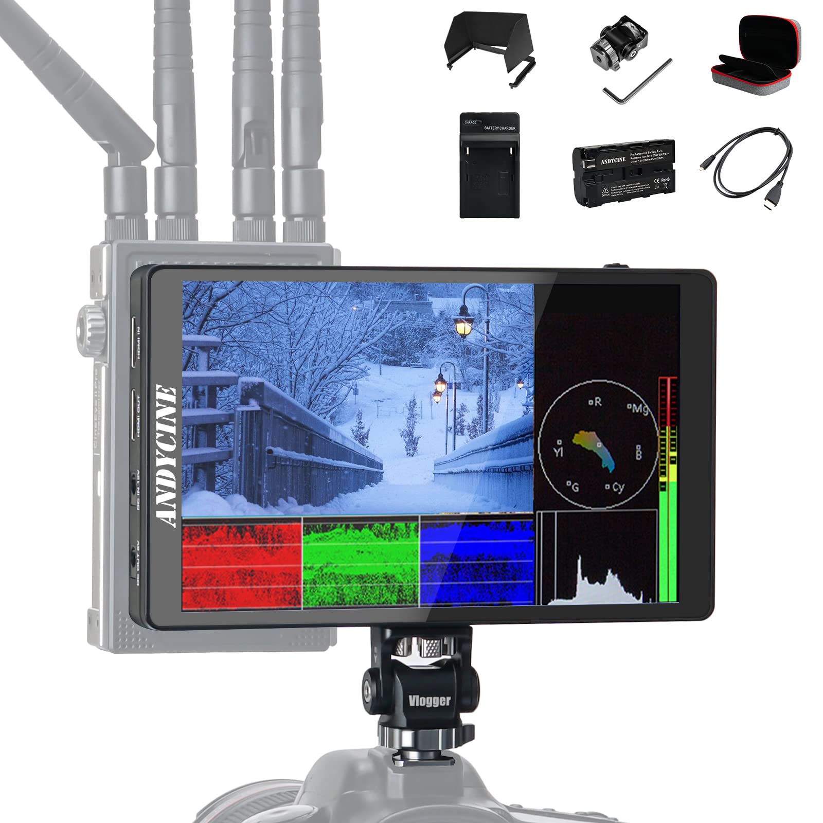 Amazon | ANDYCINE C7 Lite 7インチ タッチ式 フィールドモニター 『3