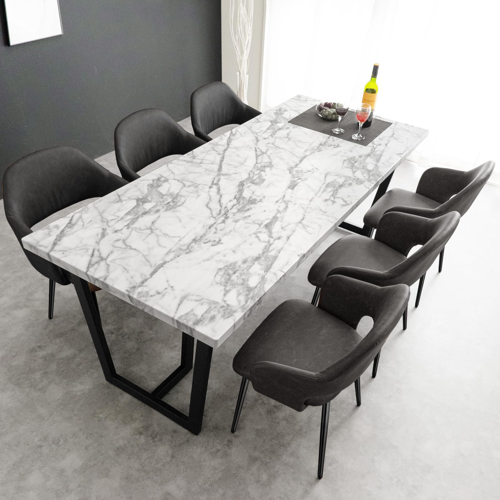 Amazon｜タンスのゲン ダイニングテーブルセット 7点セット 180cm 6人