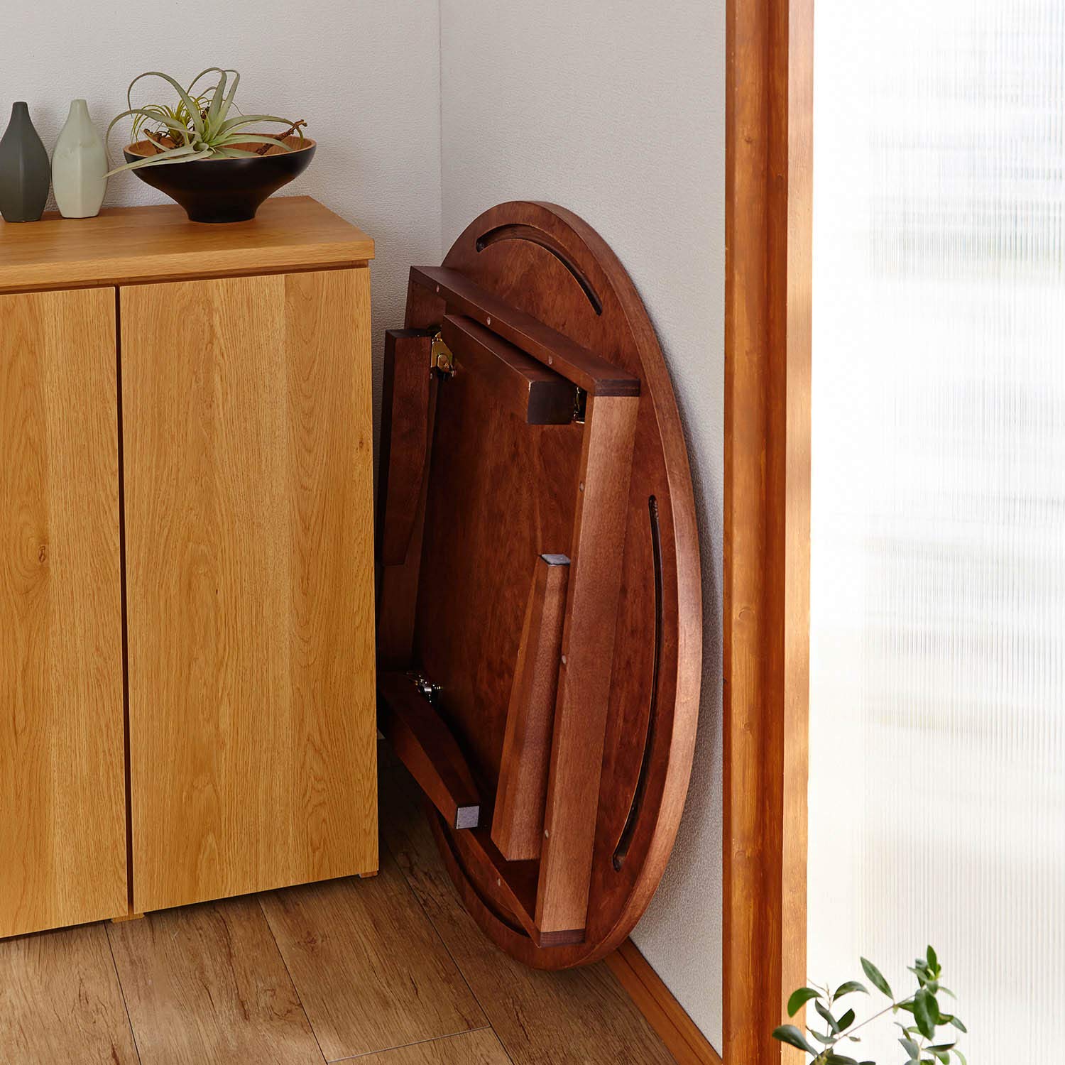 Amazon｜[ベルメゾン] ちゃぶ台 折りたたみ 座卓・ちゃぶ台 径90 高さ