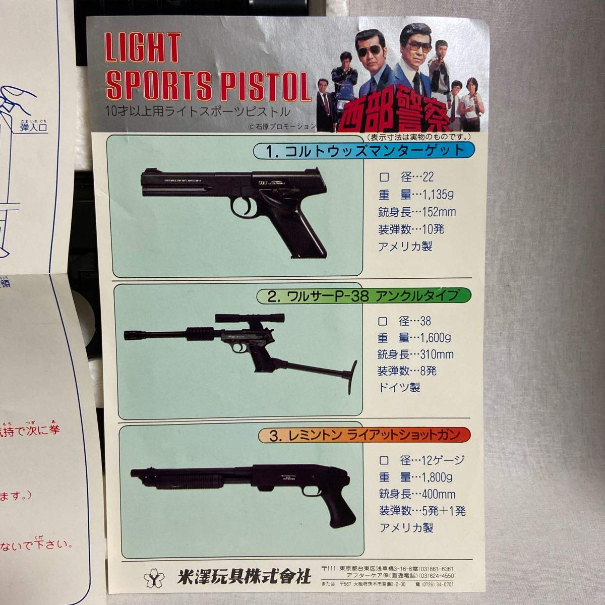 ヨネザワ玩具】西部警察PARTⅡ WaltherP−38（アンクルタイプ