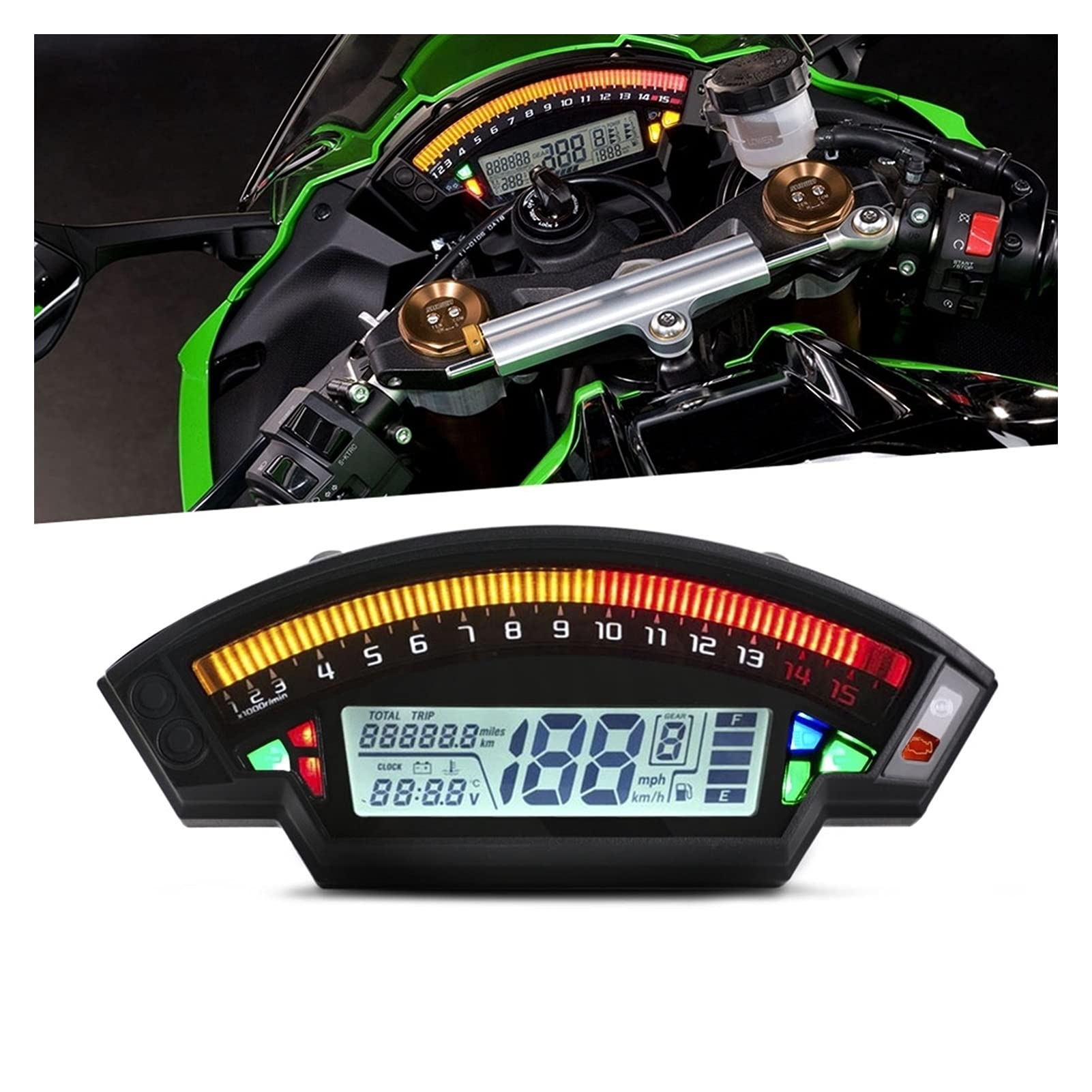 Amazon.co.jp: オートゲージ タコメーター LCD.デジタルスピード